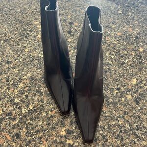 Donald pleiner chocolate brown leatherr boots